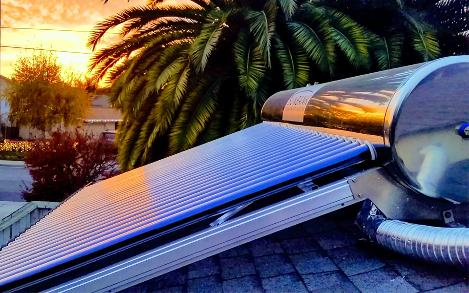 Anwendung eines Solarwarmwasserbereitungssystems