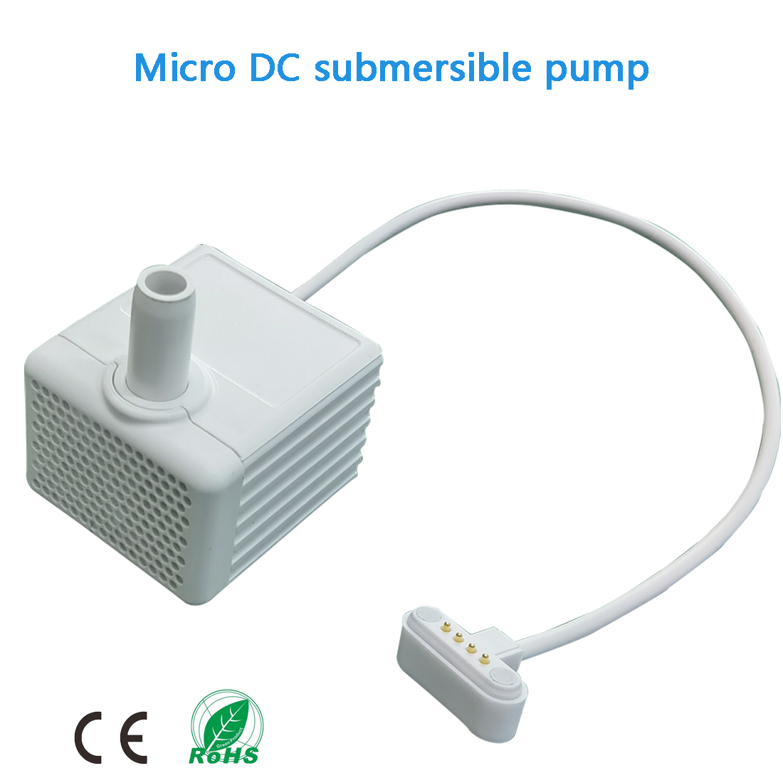 4-adriger wasserdichter Stecker, extrem leise, bürstenlose 5-V-Mini-DC-Wasserbrunnenpumpe für Haustiere mit PWM- und FG-Funktionen
