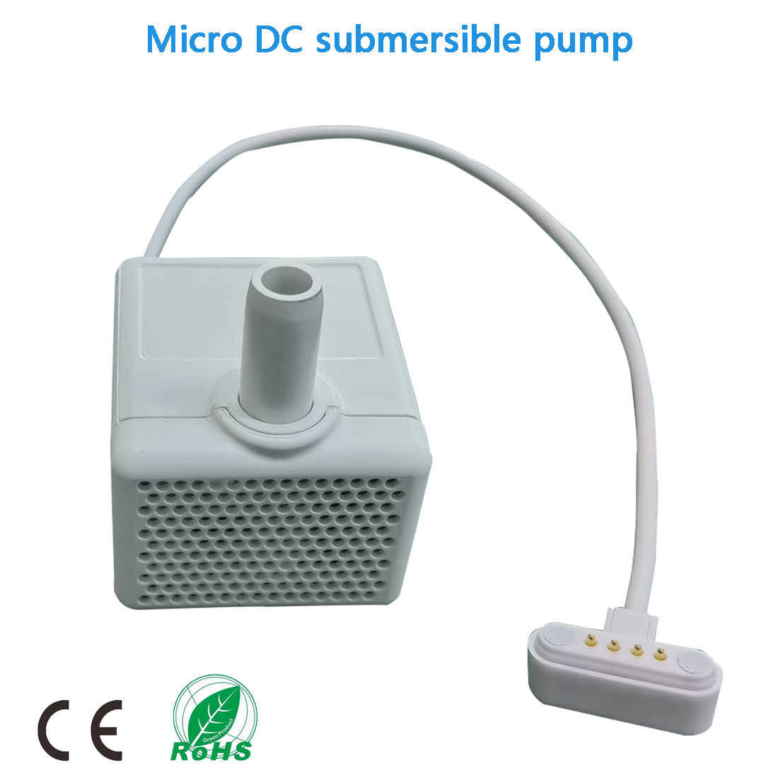 4-adriger wasserdichter Stecker, extrem leise, bürstenlose 5-V-Mini-DC-Wasserbrunnenpumpe für Haustiere mit PWM- und FG-Funktionen